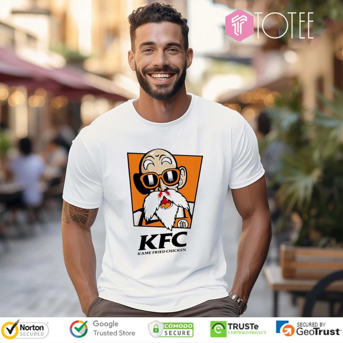 Kame Fried Chicken Parody Master Roshi Dragon Ball Z Kfc Logo T-shirt 1