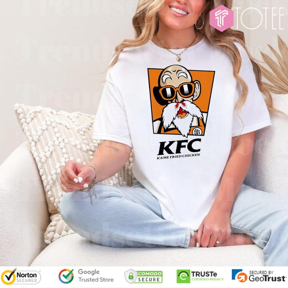 Kame Fried Chicken Parody Master Roshi Dragon Ball Z Kfc Logo T-shirt 4