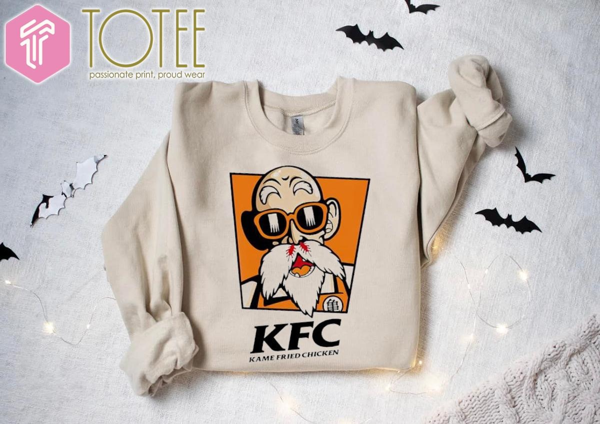 Kame Fried Chicken Parody Master Roshi Dragon Ball Z Kfc Logo T-shirt 3