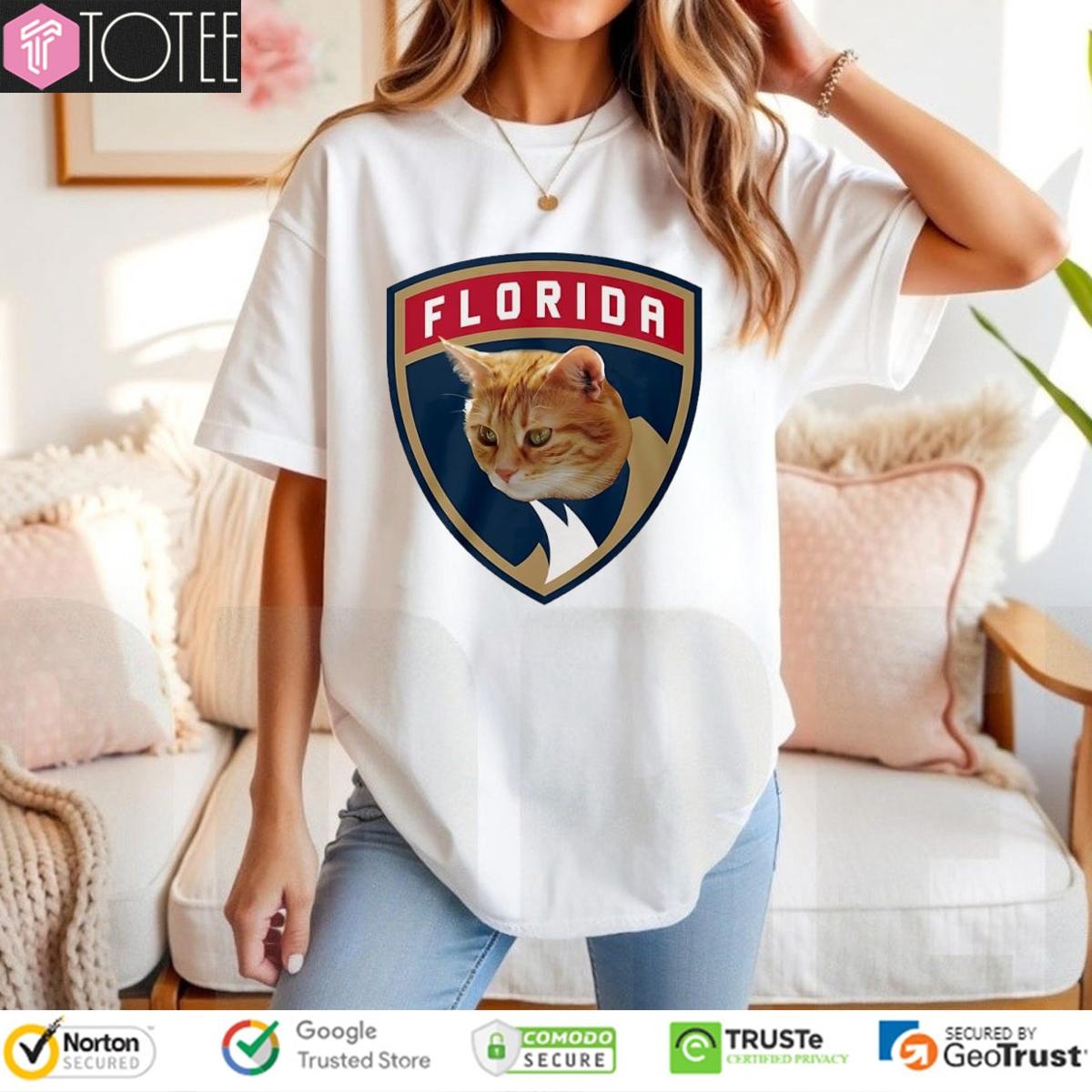 Paul Maurice His Cats Parody Florida Panthers Logo T-shirt 4