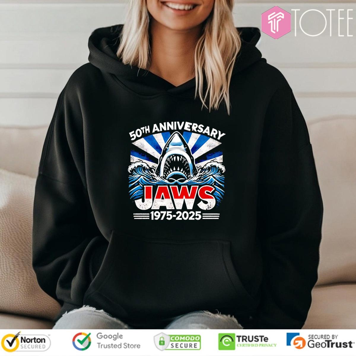 50Th Anniversary Jaws 1975-2025 T-shirt 2