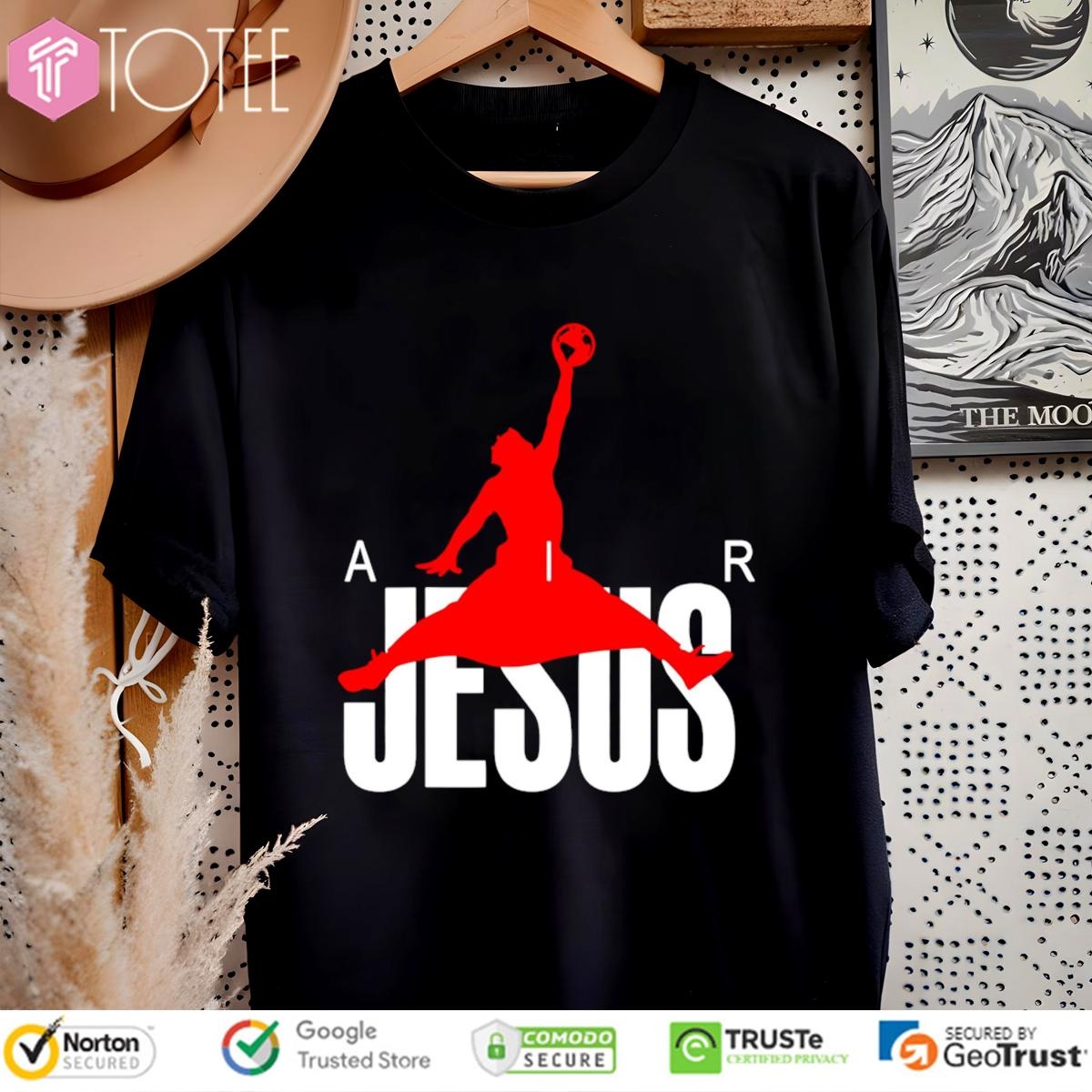 Air Jesus Parody Air Jordan Jumpman Logo T-shirt 4