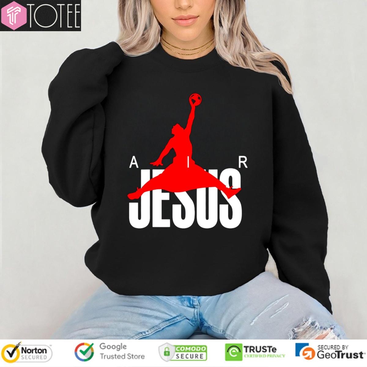 Air Jesus Parody Air Jordan Jumpman Logo T-shirt 3
