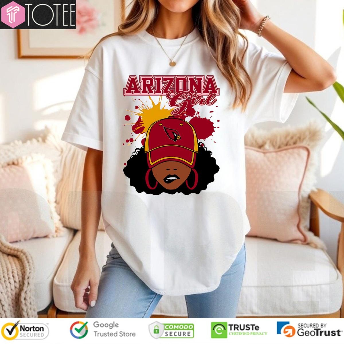Arizona Cardinals African Girl T-shirt 4