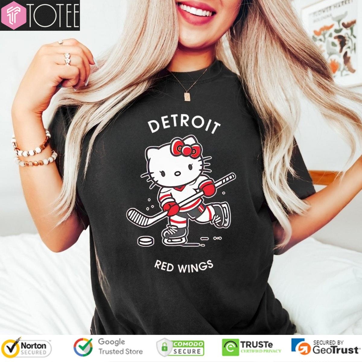 Detroit Red Wings Hockey Hello Kitty T-shirt 4