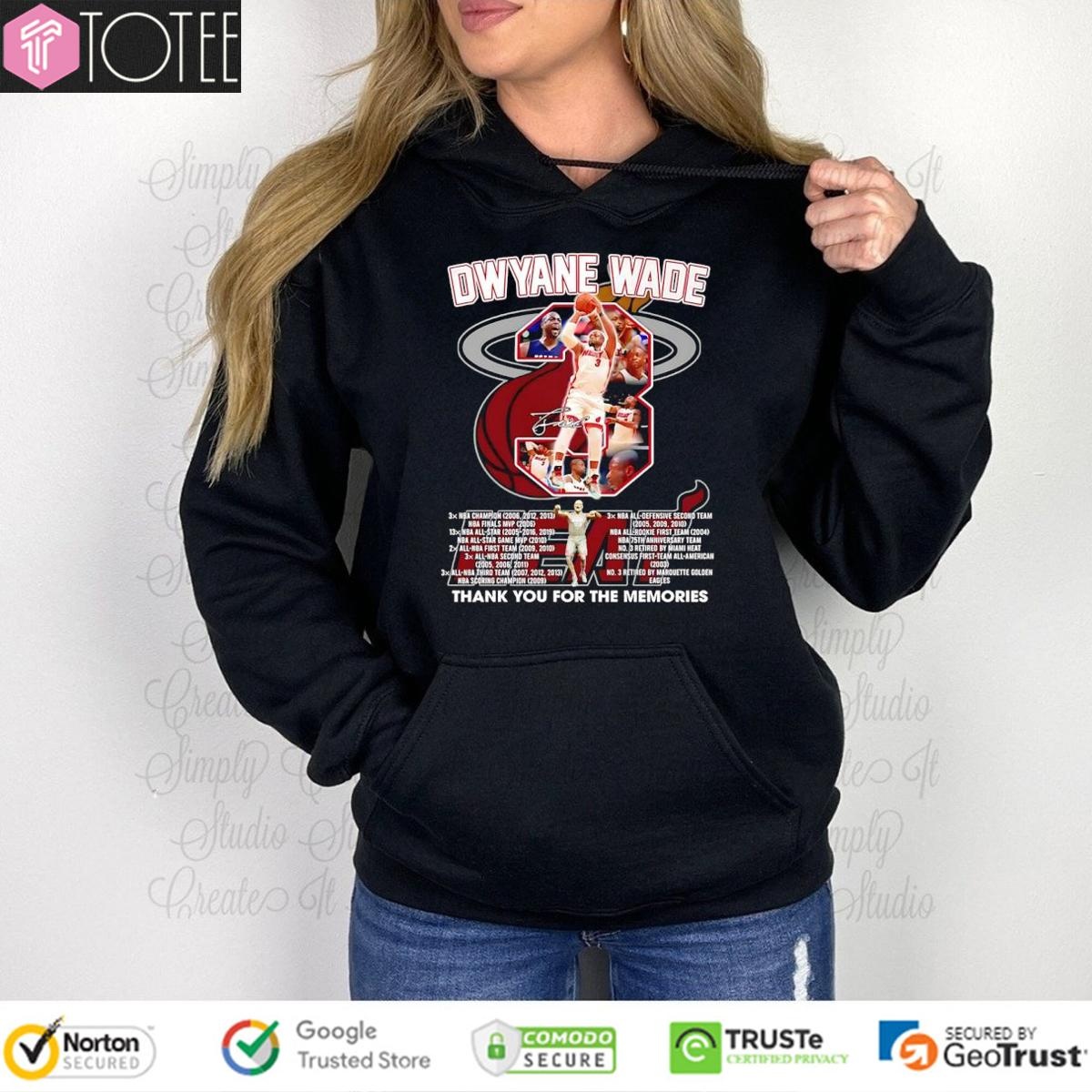 Dwyane Wade No. 3 Miami Heat Legends Signature T-shirt 2