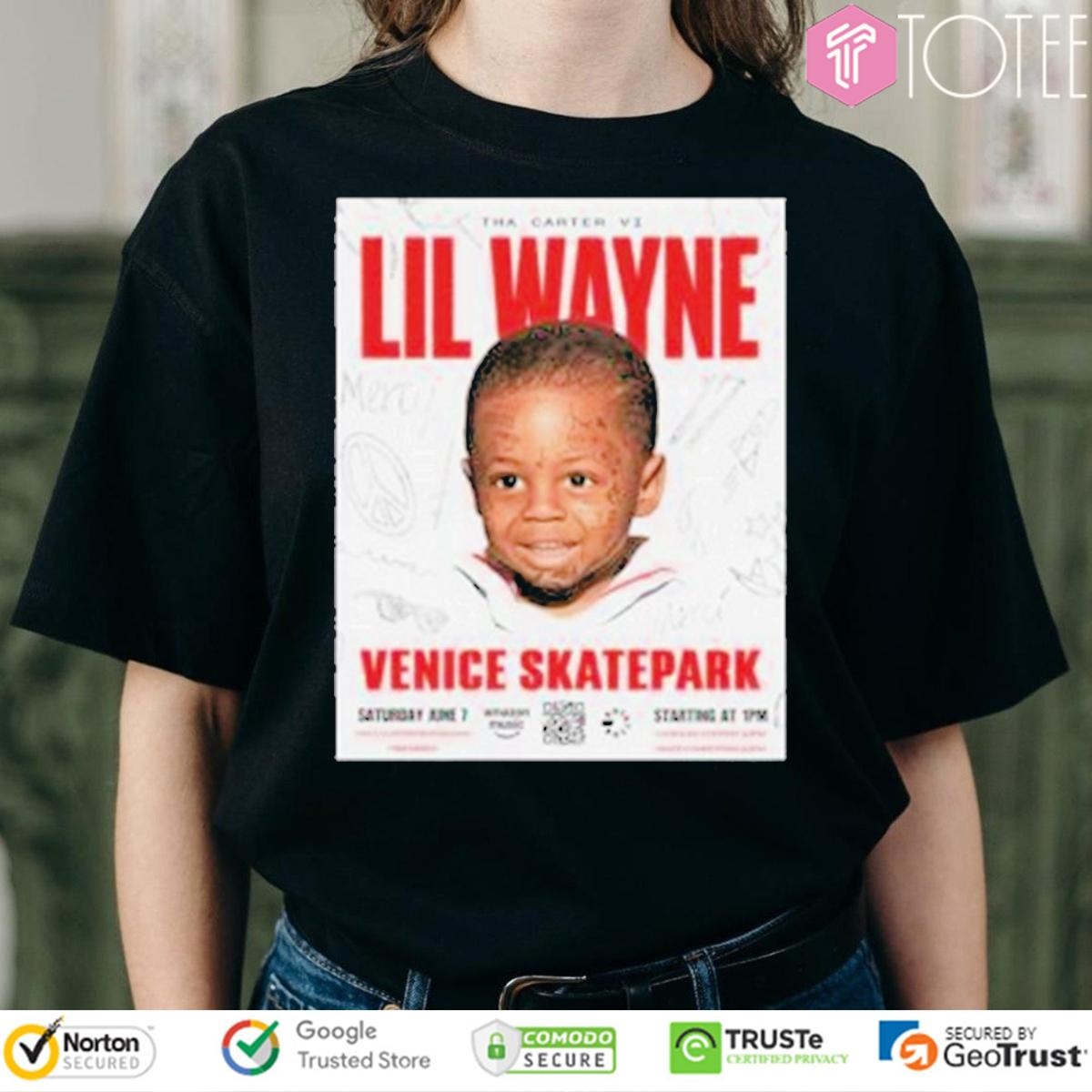 Lil Wayne Album Tha Carter Vi Venice Beach Skatepark Takeover 2025 T-shirt 1