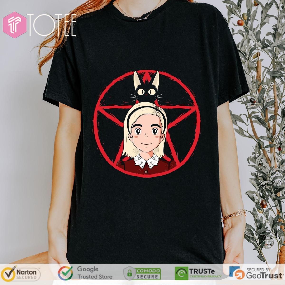 Sabrina And Salem Vers Anime T-shirt 4