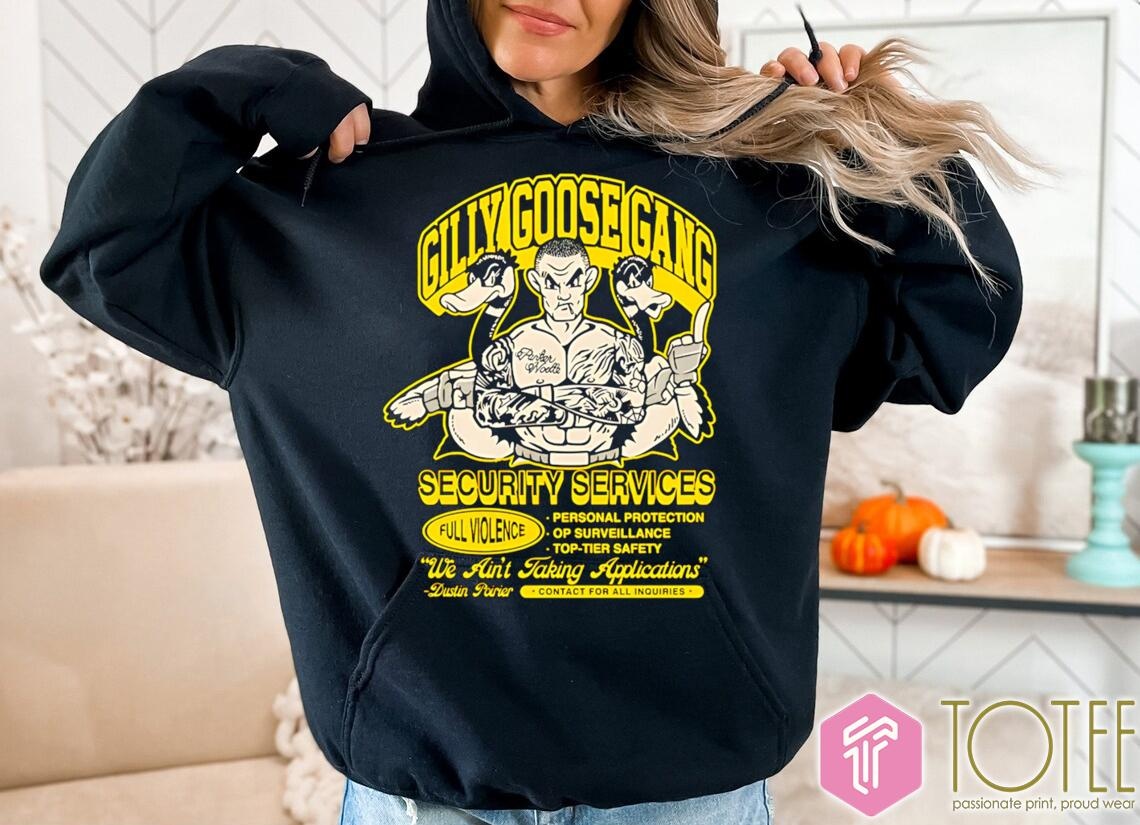 Gilly Goose Gang Security Services Dustin Poirier T-shirt 2
