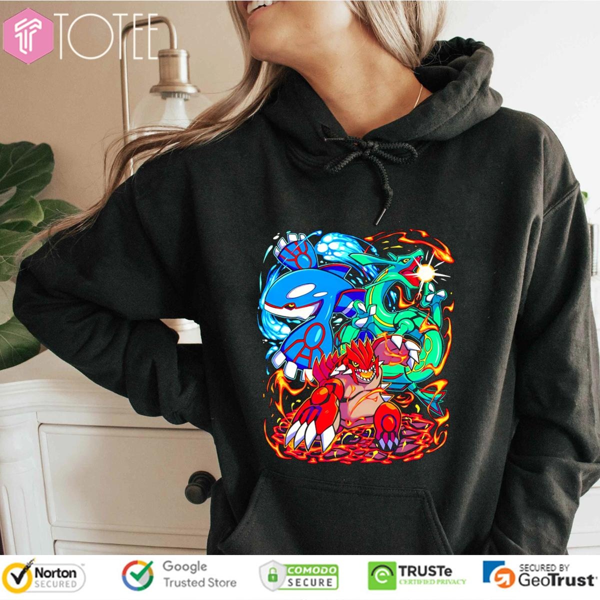 Legendary Pokemon Kyogre Groudon Rayquaza Graphic T-shirt 2