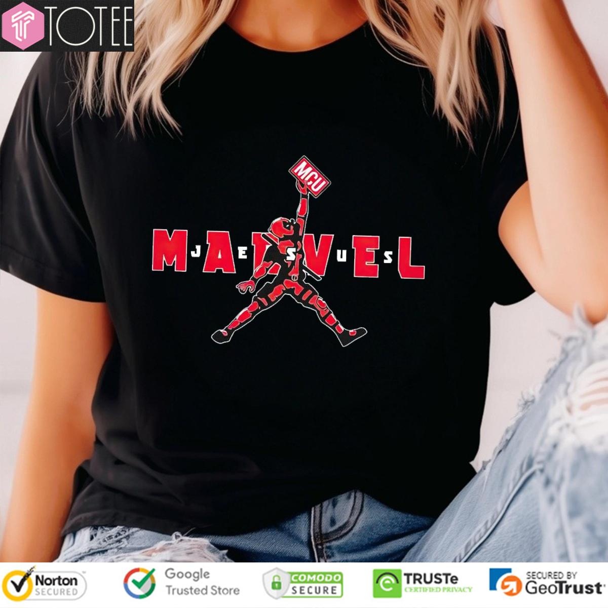Marvel Air Deadpool Mcu Parody Air Jordan Jumpman Logo T-shirt 4