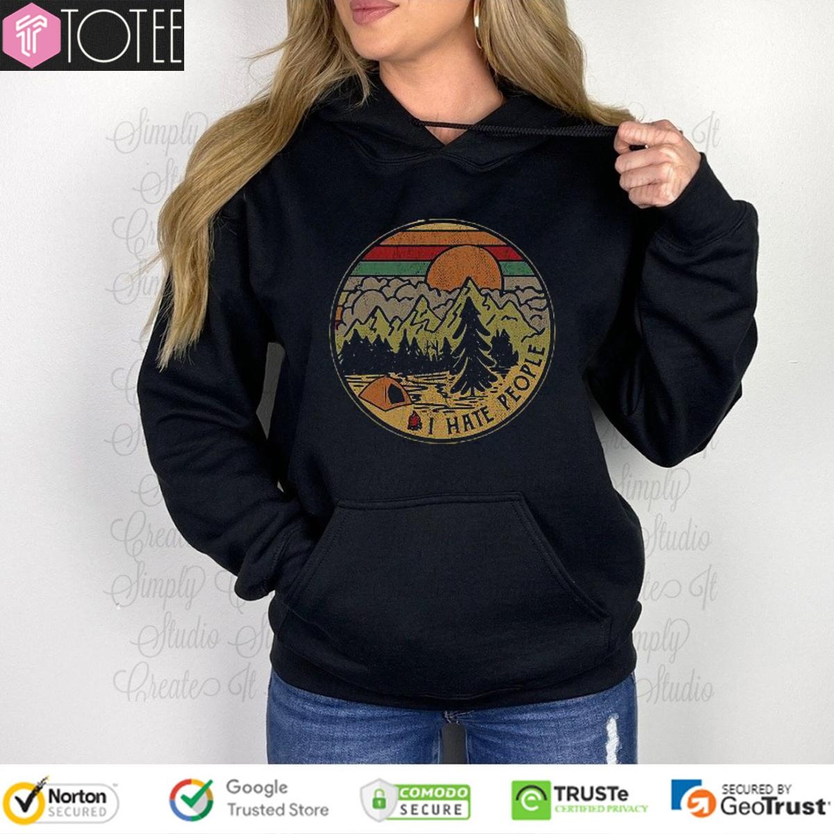 I Hate People Camping Vintage T-shirt 2