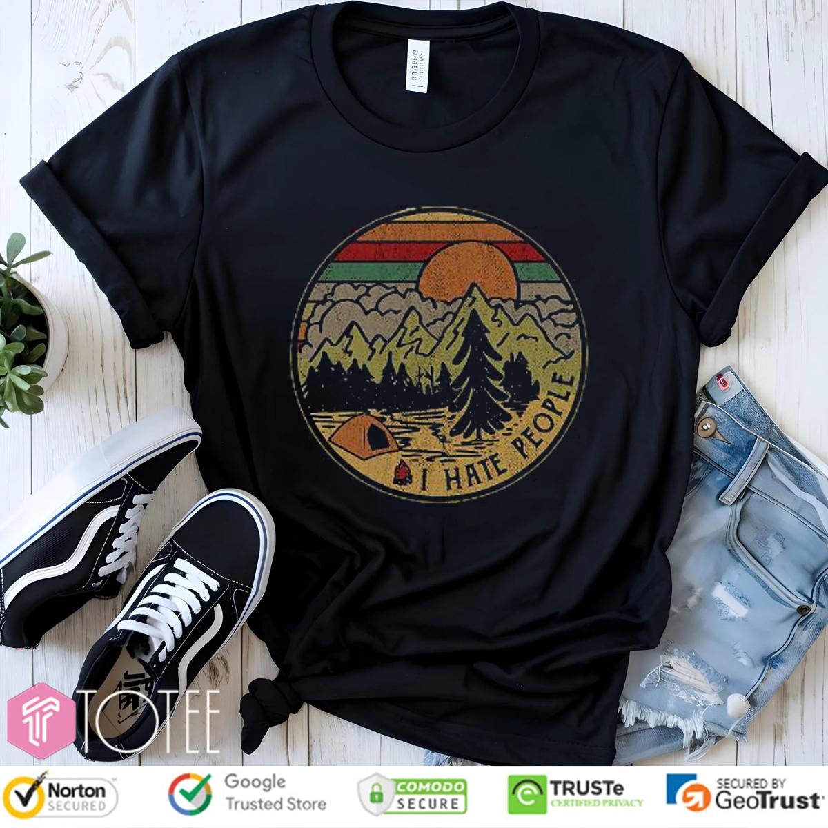 I Hate People Camping Vintage T-shirt