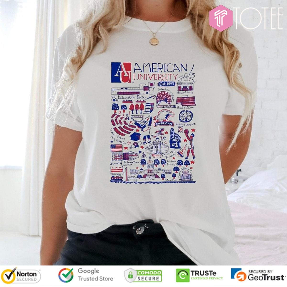 American University Art Illustration T-shirt 1