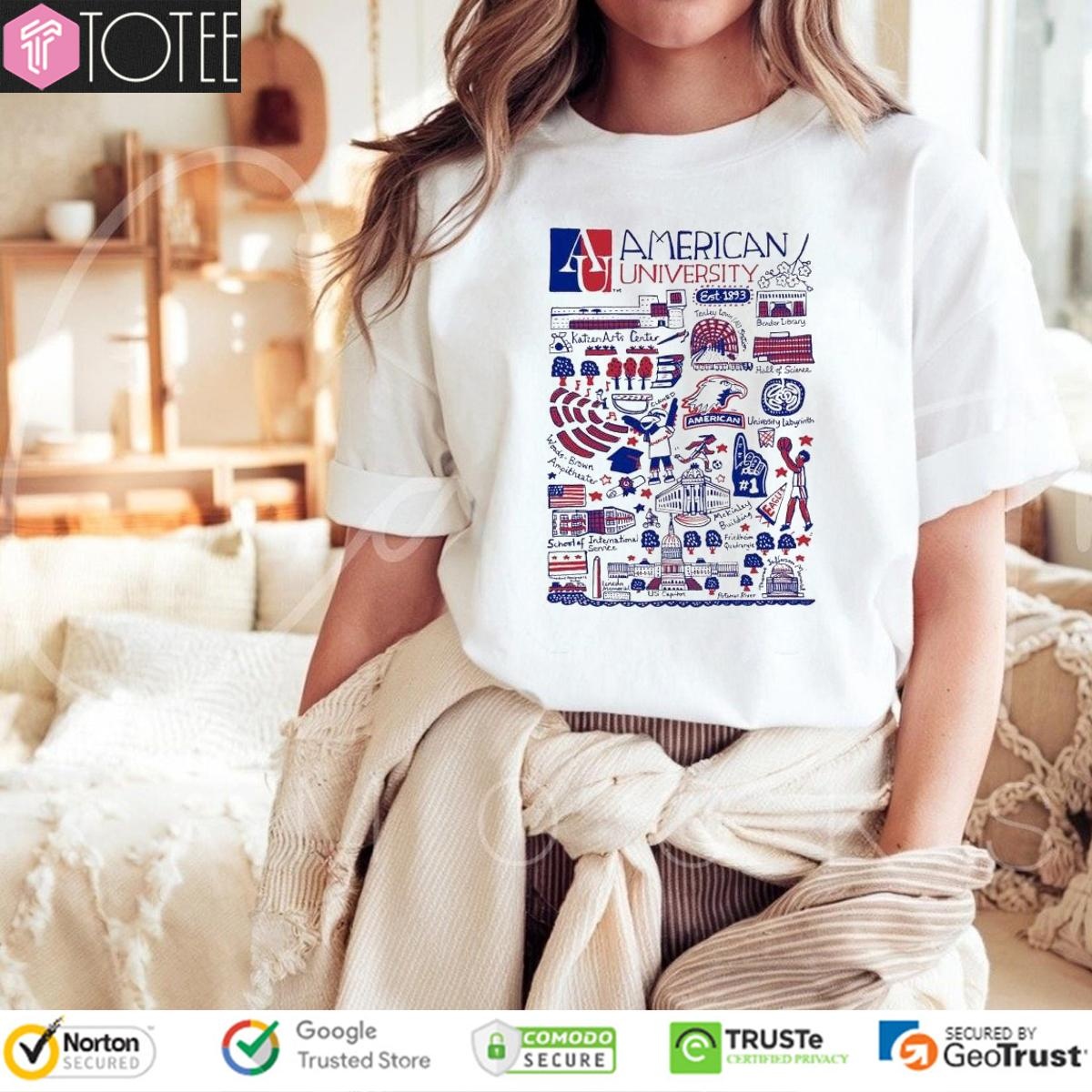 American University Art Illustration T-shirt 4
