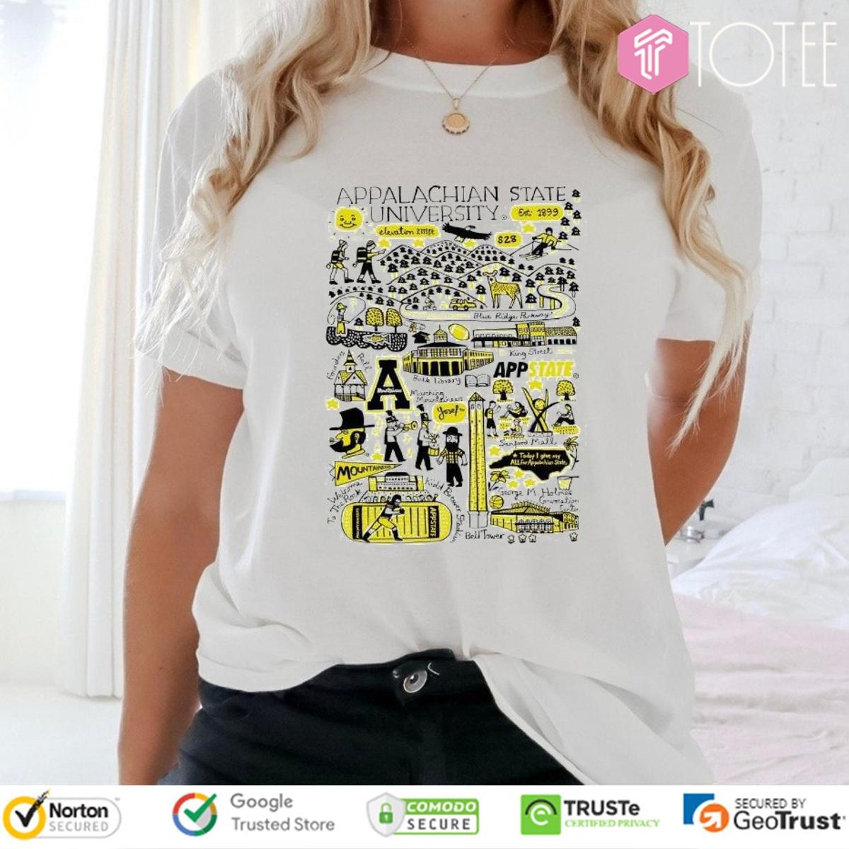 Appalachian State University Art Illustration T-shirt