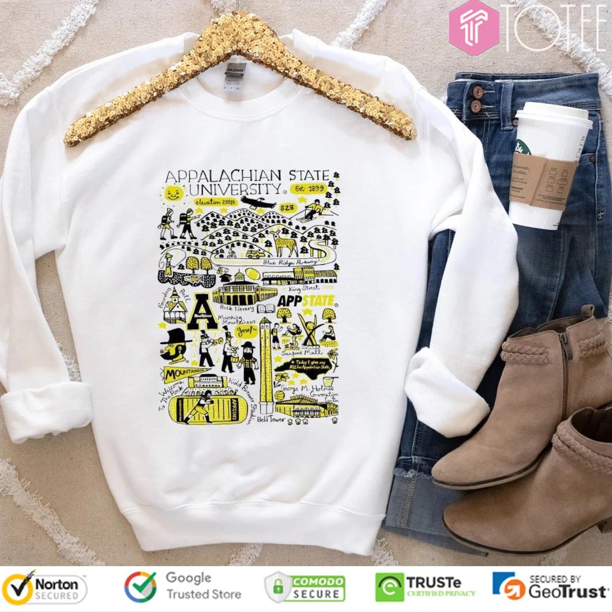 Appalachian State University Art Illustration T-shirt 3
