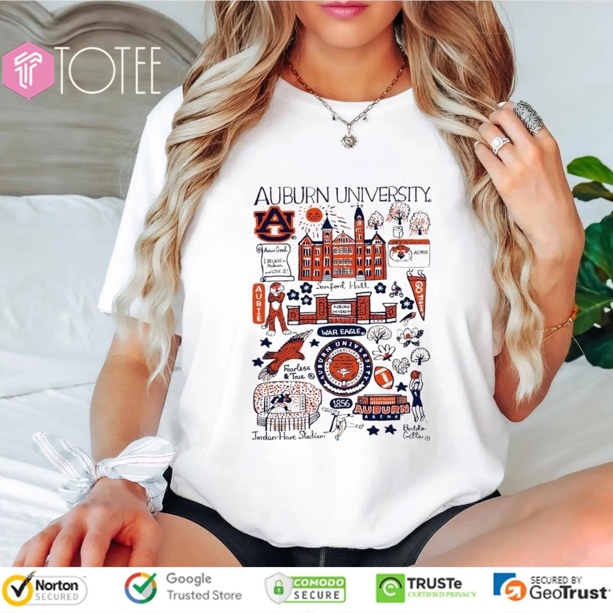 Auburn University Tigers Art Illustration T-shirt 4