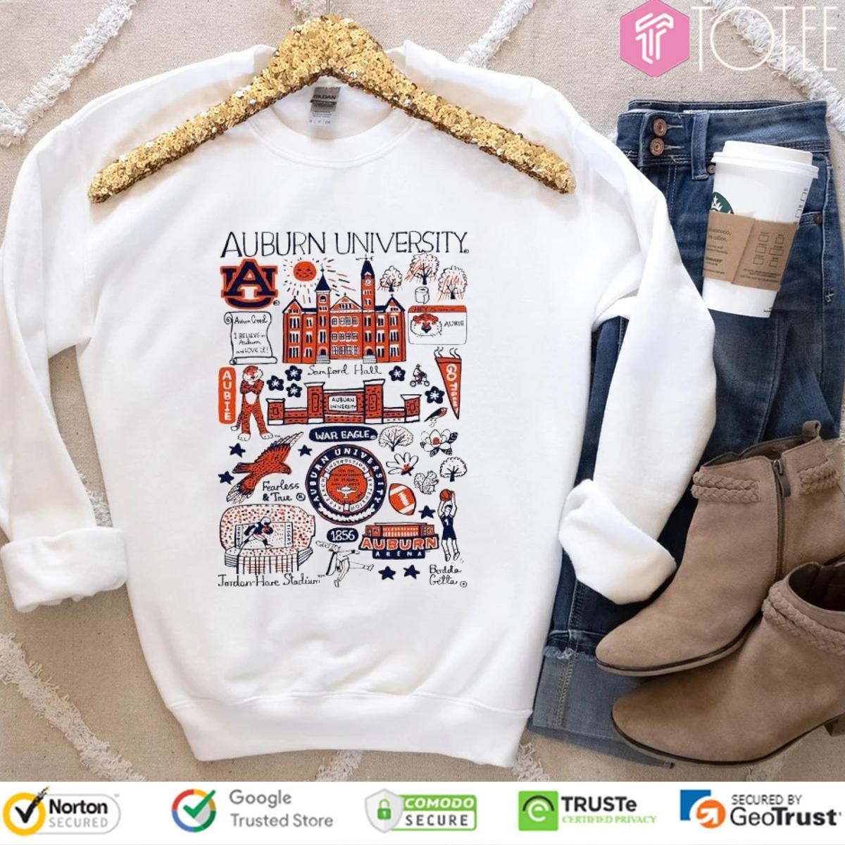 Auburn University Tigers Art Illustration T-shirt 3