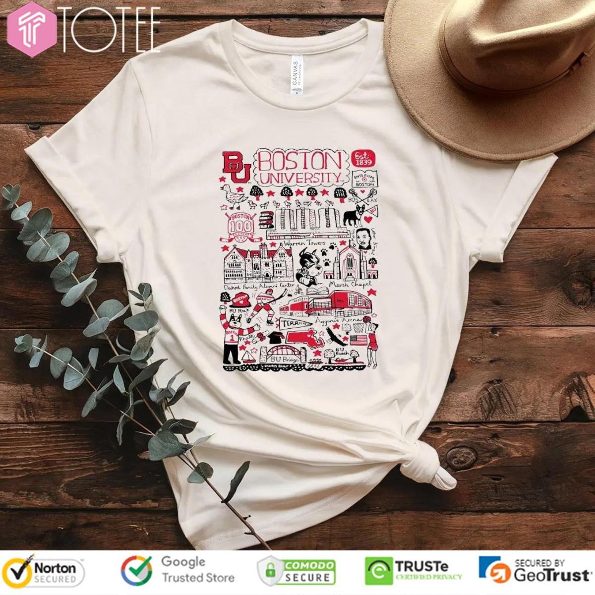 Boston University Art Illustration T-shirt