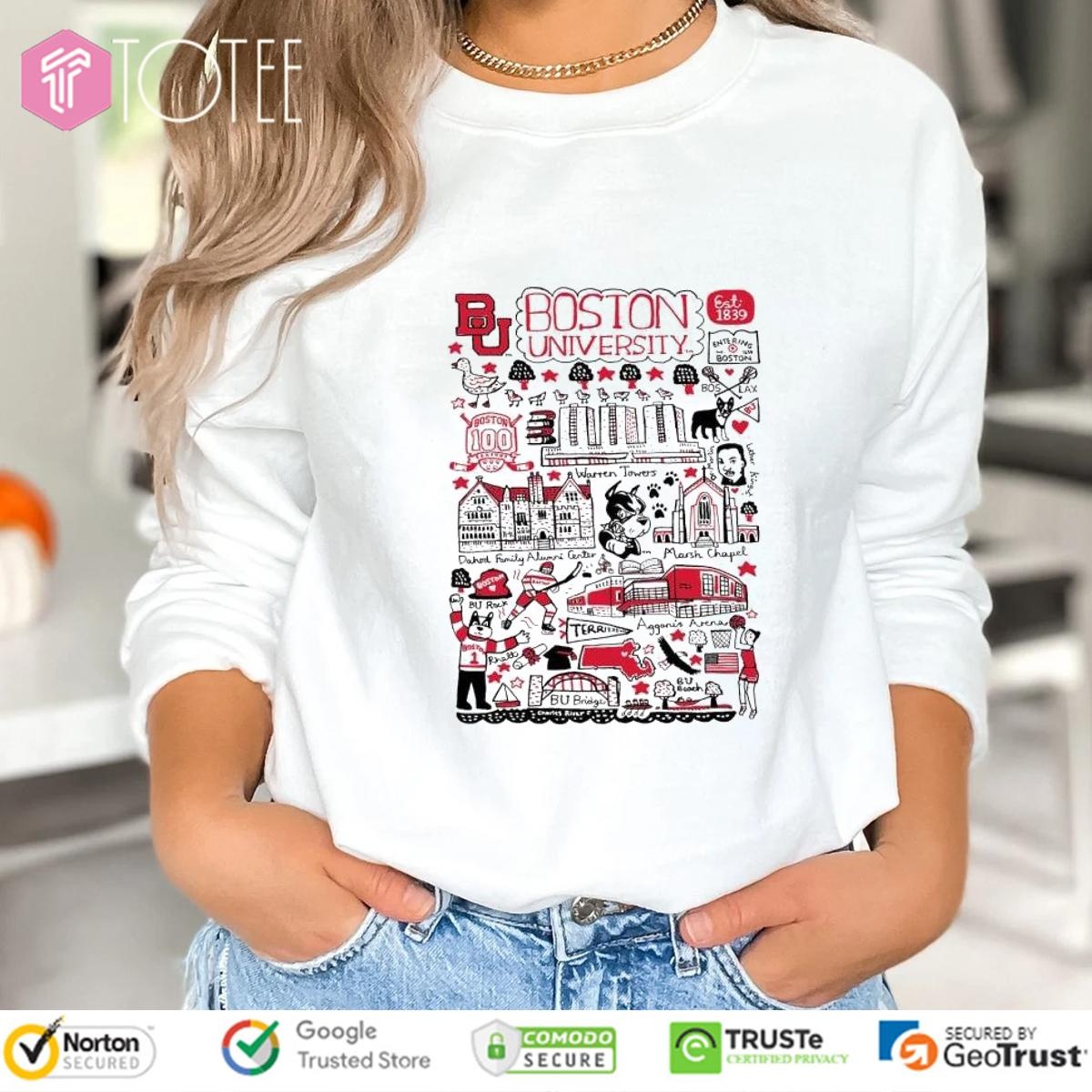 Boston University Art Illustration T-shirt 3