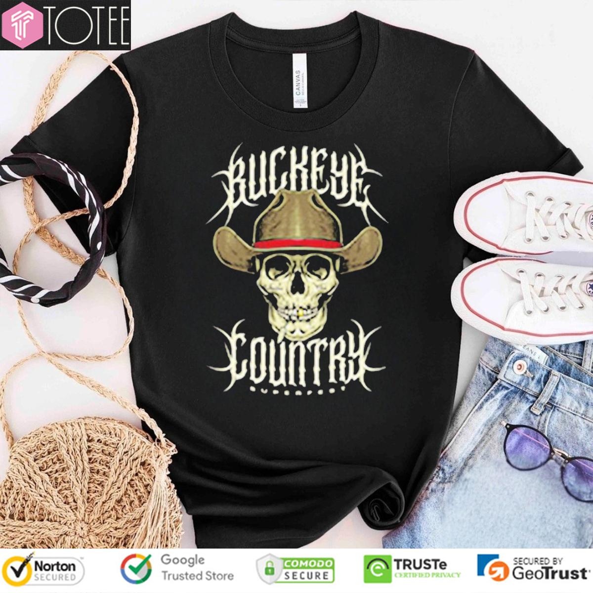 Buckeye Country Superfest 2025 Cowboy Skull Shirt 1