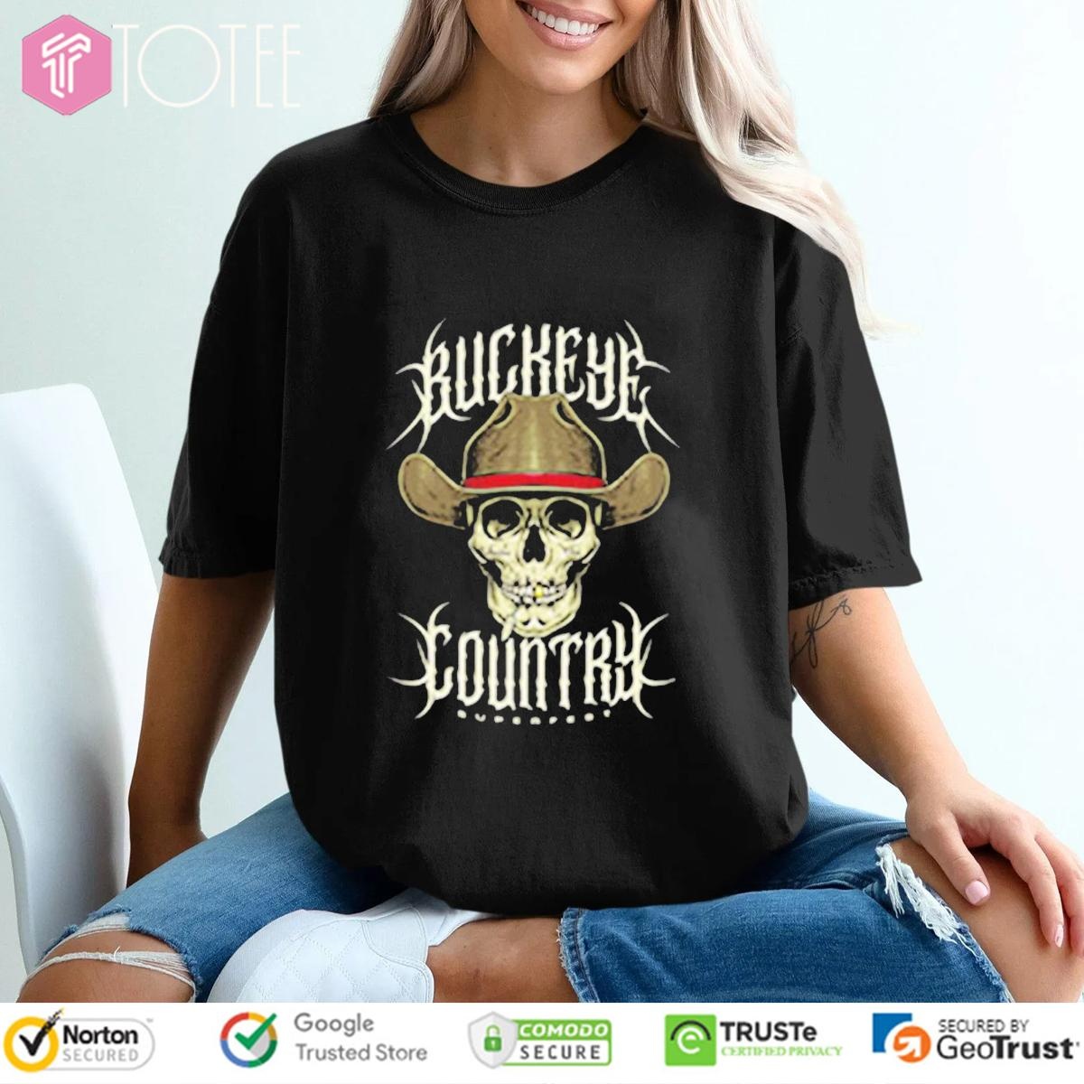 Buckeye Country Superfest 2025 Cowboy Skull Shirt 4