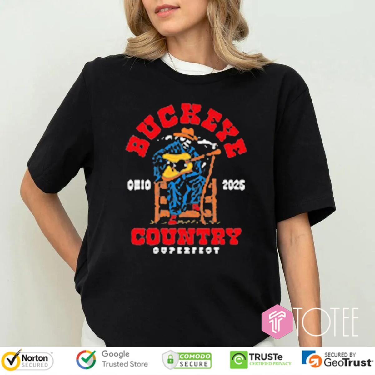 Buckeye Country Superfest Grim Reaper Guitar Ohio 2025 T-shirt 4