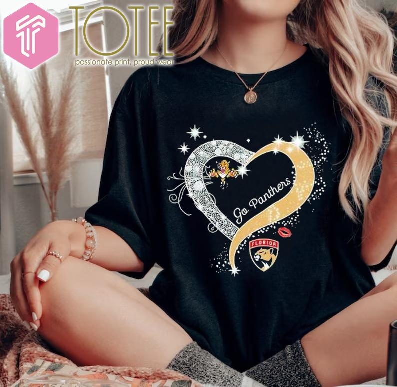 Florida Panthers Go Panthers Heart Shirt 4