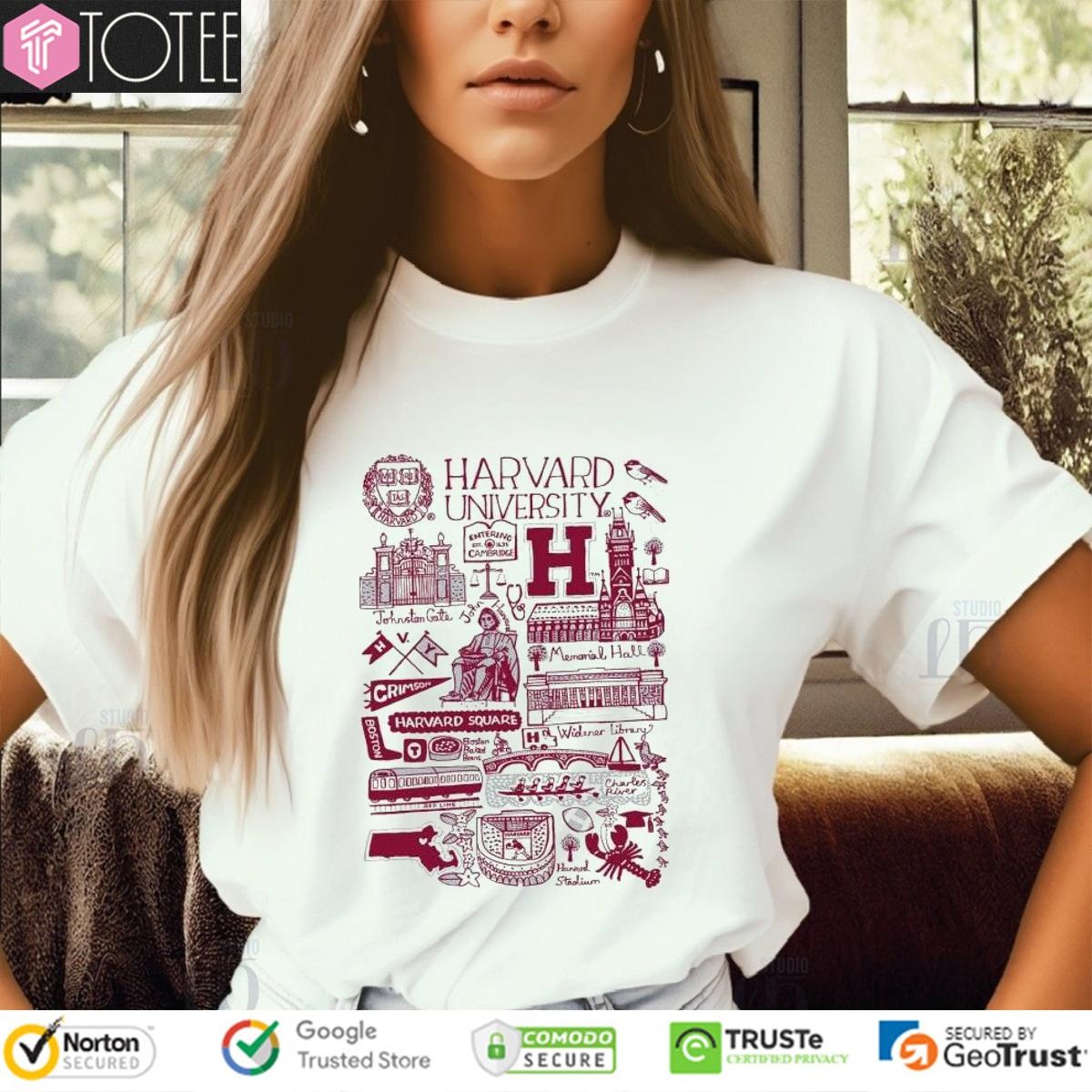 Harvard University Art Illustration T-shirt 4