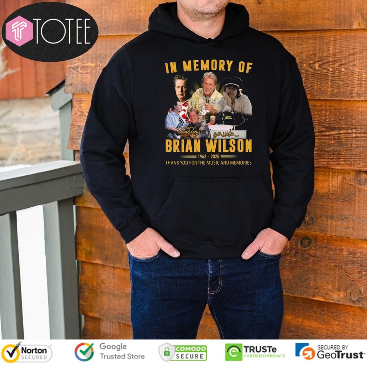 In Memory Of Brian Wilson 1942-2025 Thank You For Music And Memories Shirt 2