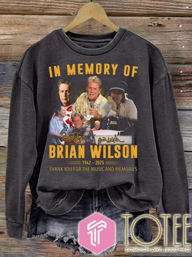 In Memory Of Brian Wilson 1942-2025 Thank You For Music And Memories Shirt 3