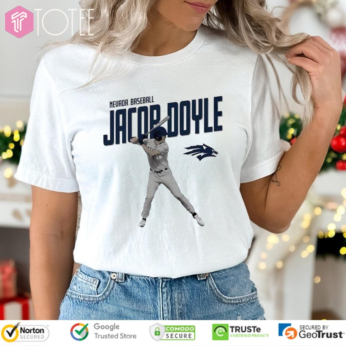 Jacob Doyle Nevada Wolf Pack Baseball T-shirt 1