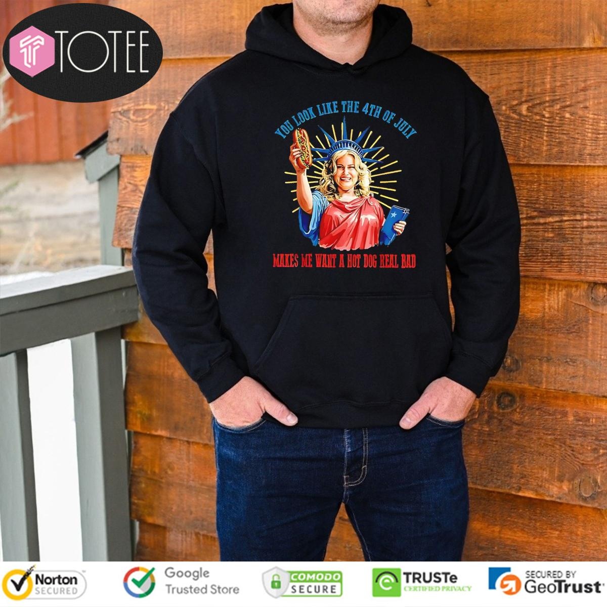 Jennifer Coolidge You Look Like The 4Th Of July Makes Me Want A Hot Dog Real Bad T-shirt 2