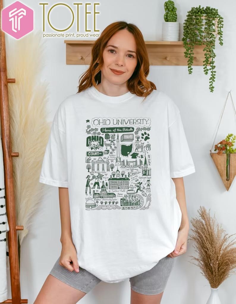 Ohio University Bobcats Art Illustration T-shirt 1