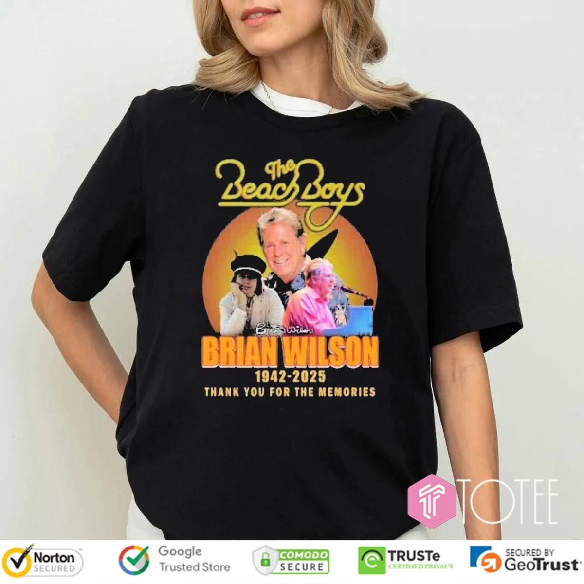The Beach Boys Brian Wilson 1942-2025 Thank You For The Memories T-shirt 4