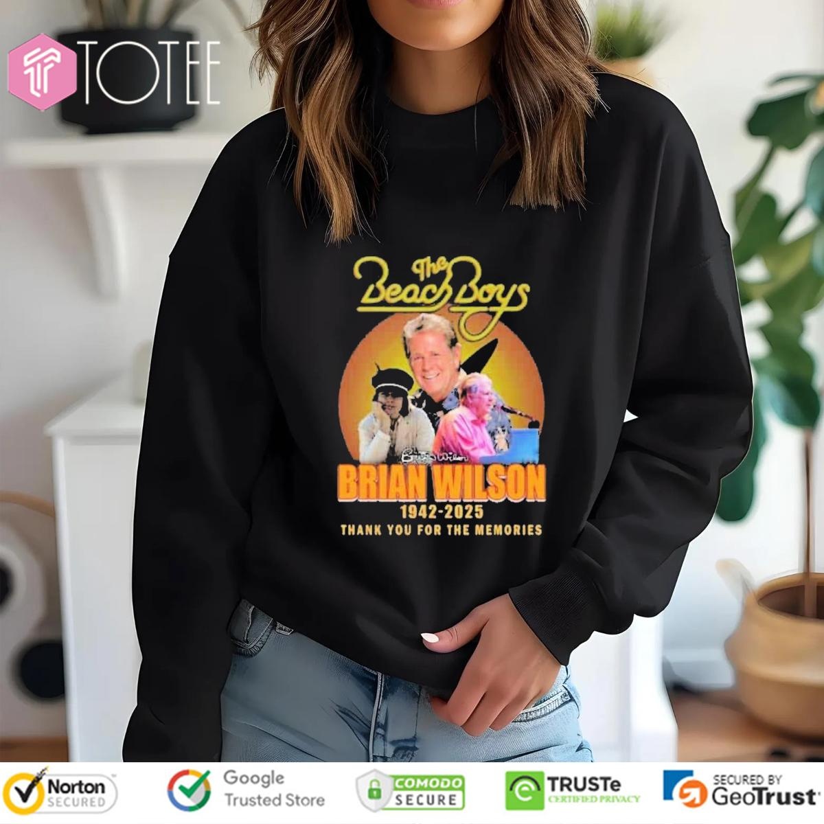 The Beach Boys Brian Wilson 1942-2025 Thank You For The Memories T-shirt 3