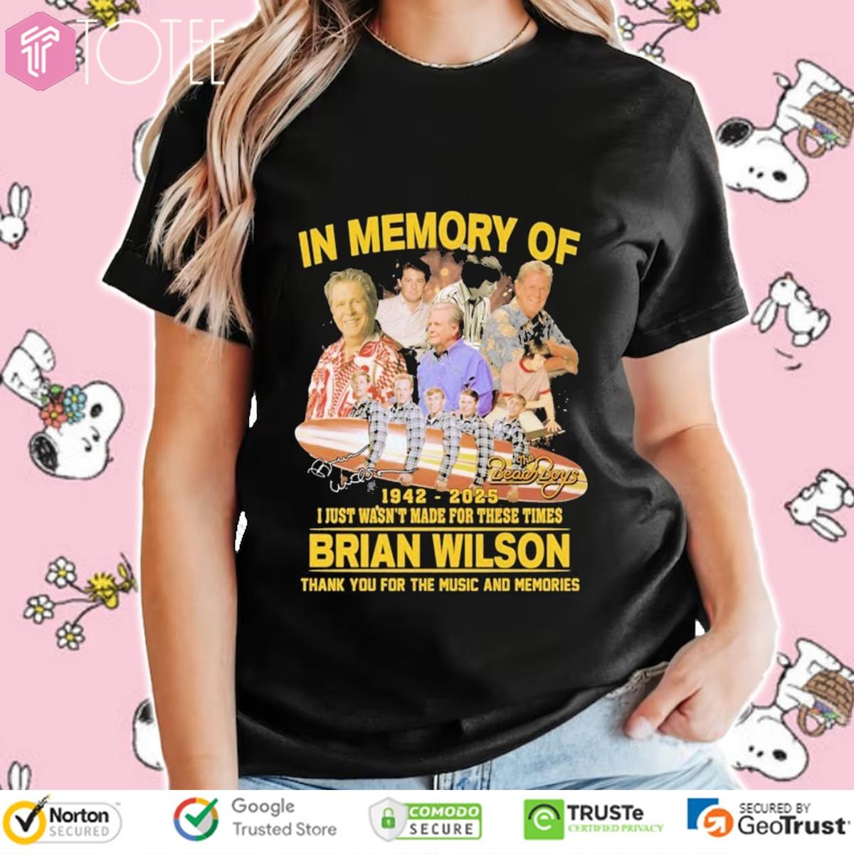The Beach Boys In Memory Of Brian Wilson 1942 2025 I Just Wasnt For These Times T-shirt 4