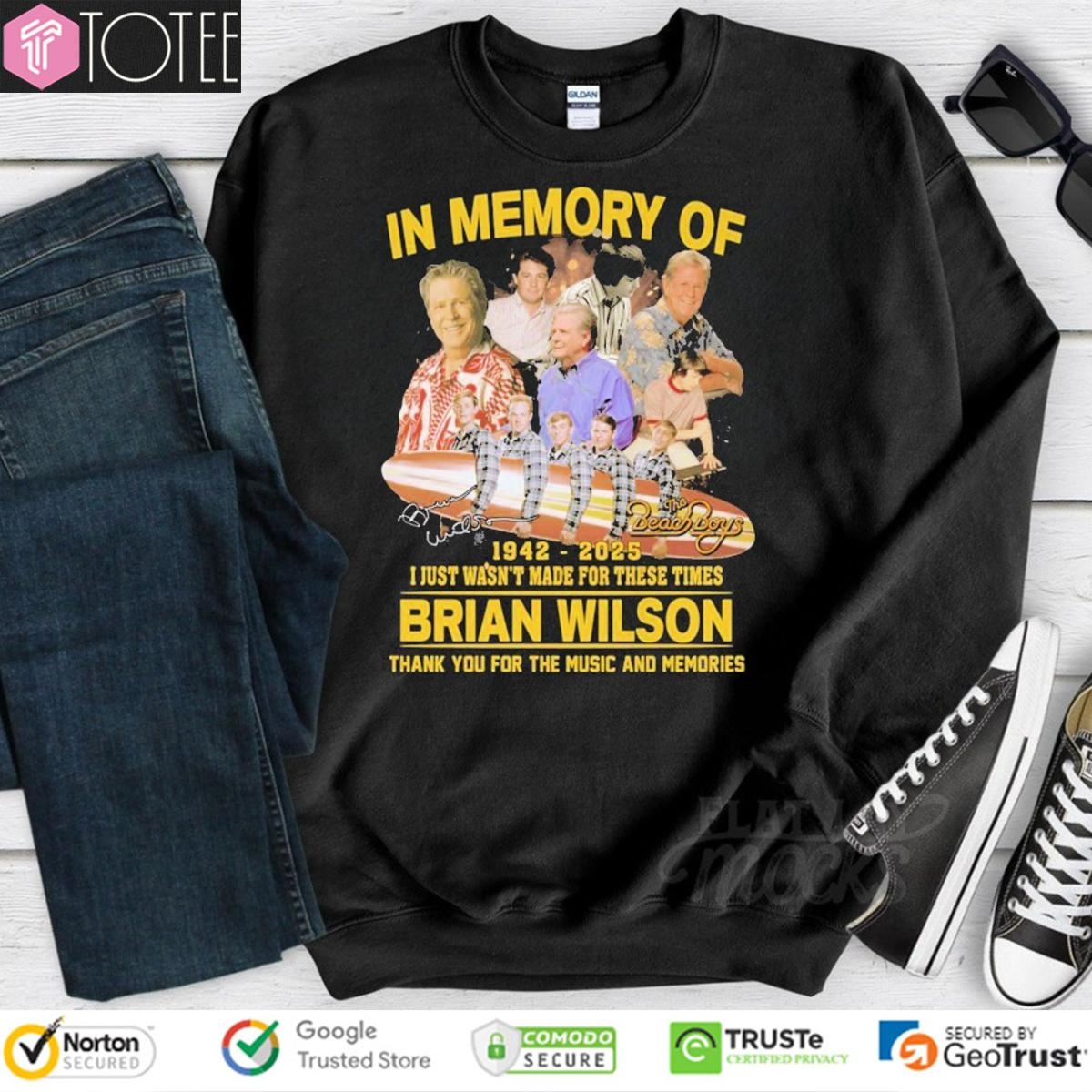 The Beach Boys In Memory Of Brian Wilson 1942 2025 I Just Wasnt For These Times T-shirt 3