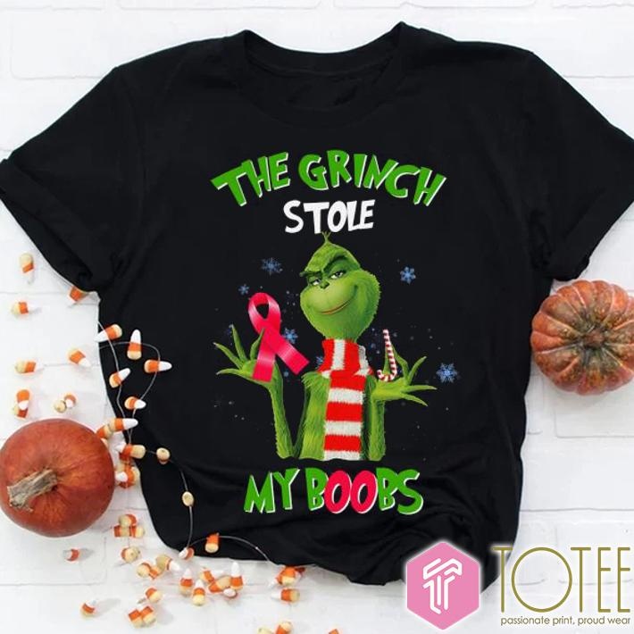 The Grinch Stole My Boobs Breast Cancer T-shirt