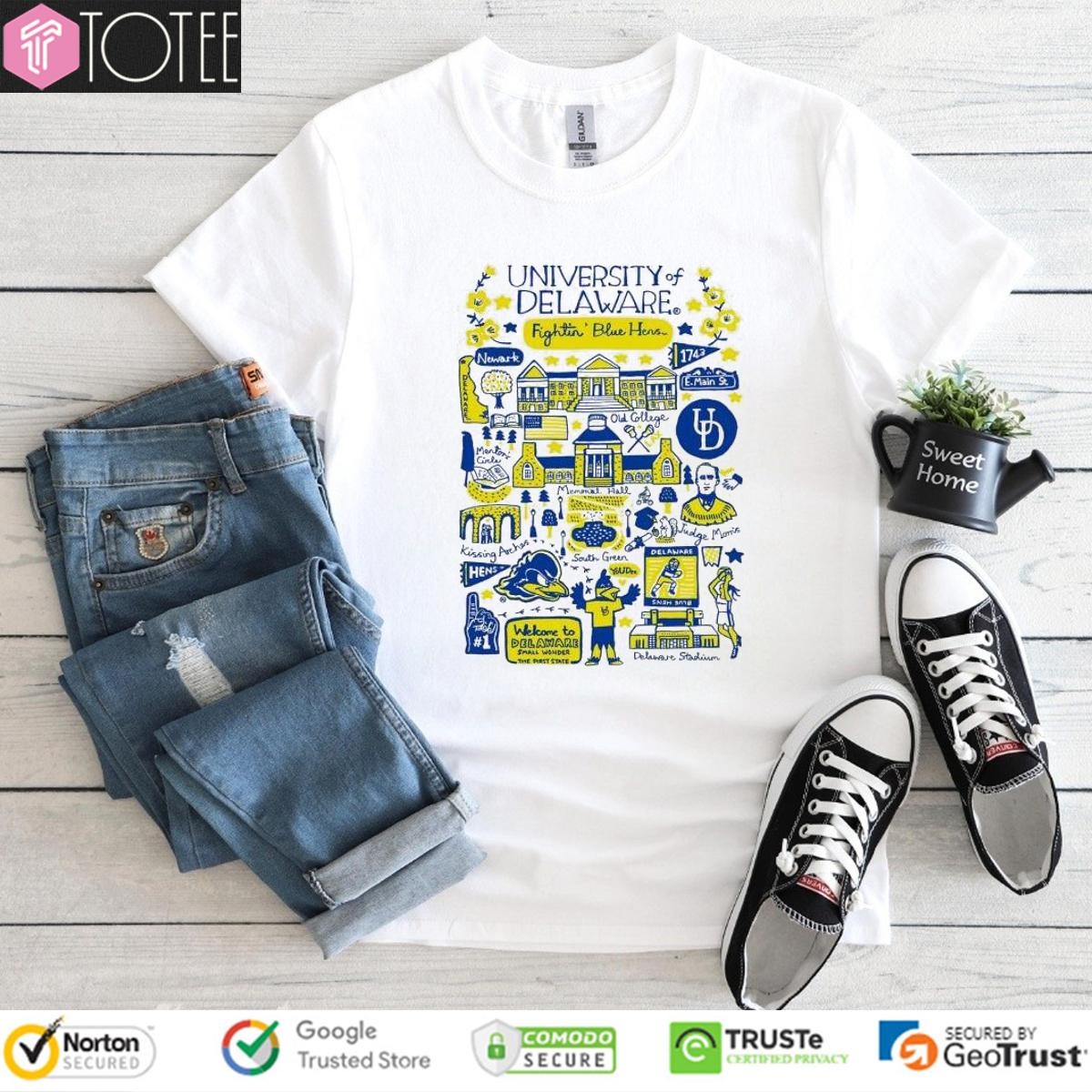 University Of Delaware Art Illustration T-shirt 1