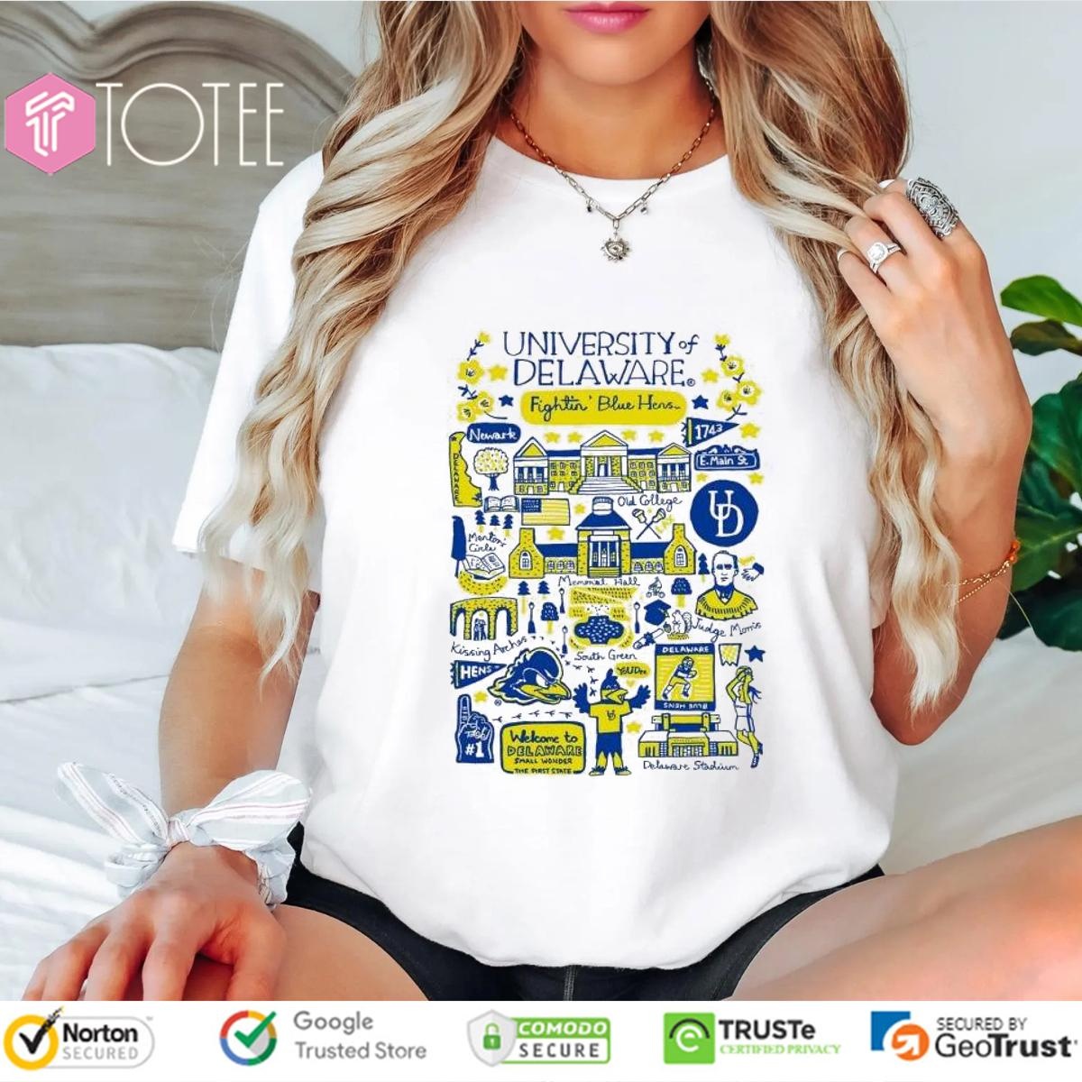 University Of Delaware Art Illustration T-shirt 4