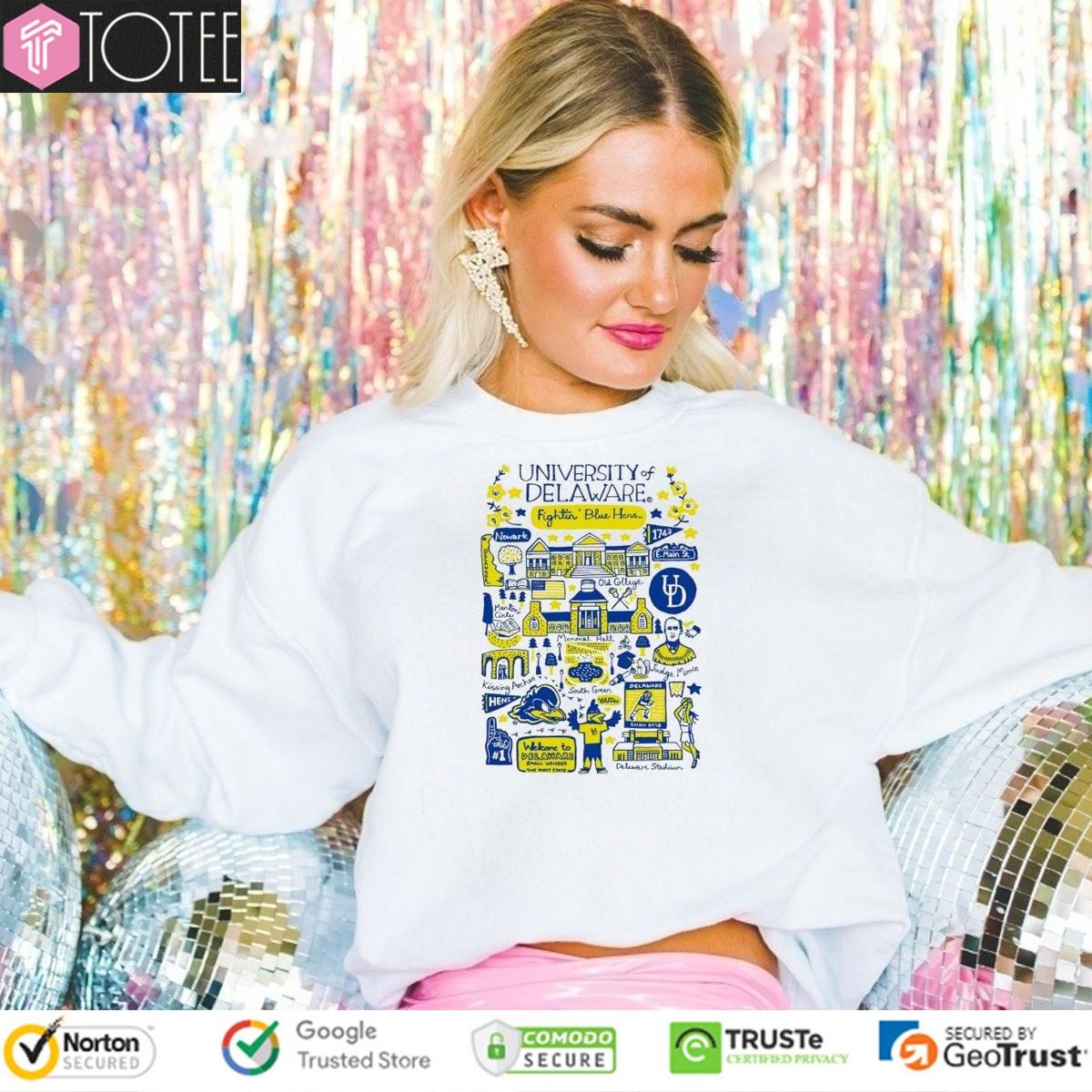 University Of Delaware Art Illustration T-shirt 3