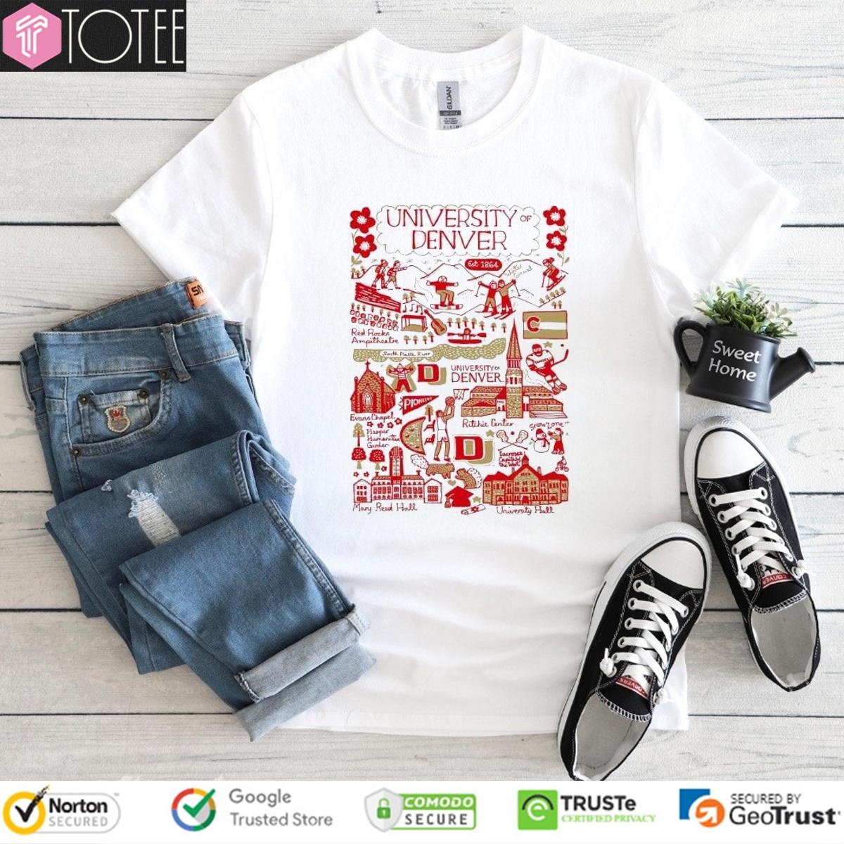 University Of Denver Art Illustration T-shirt