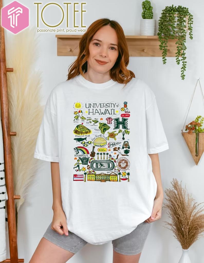 University Of Hawaii Art Illustration T-shirt