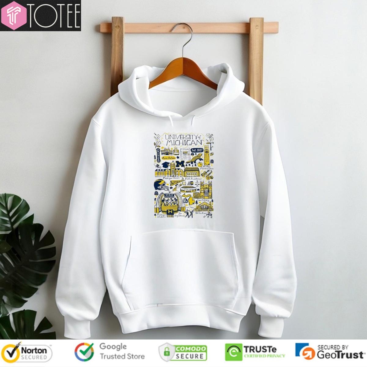 University Of Michigan Wolverines Art Illustration T-shirt 2