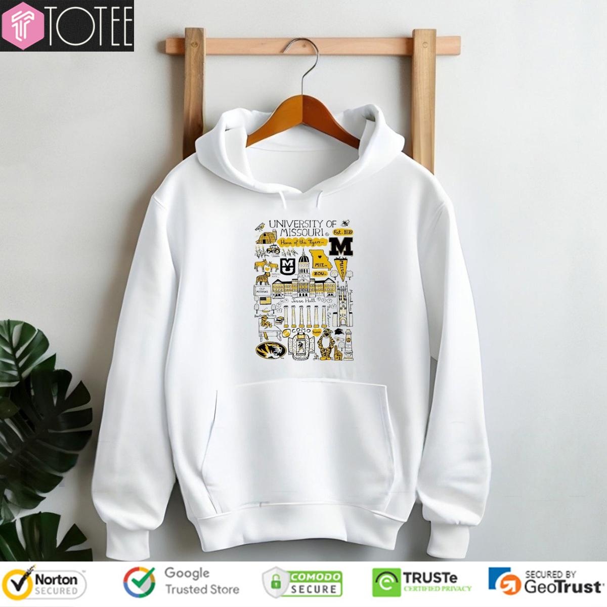 University Of Missouri Tigers Art Illustration T-shirt 2