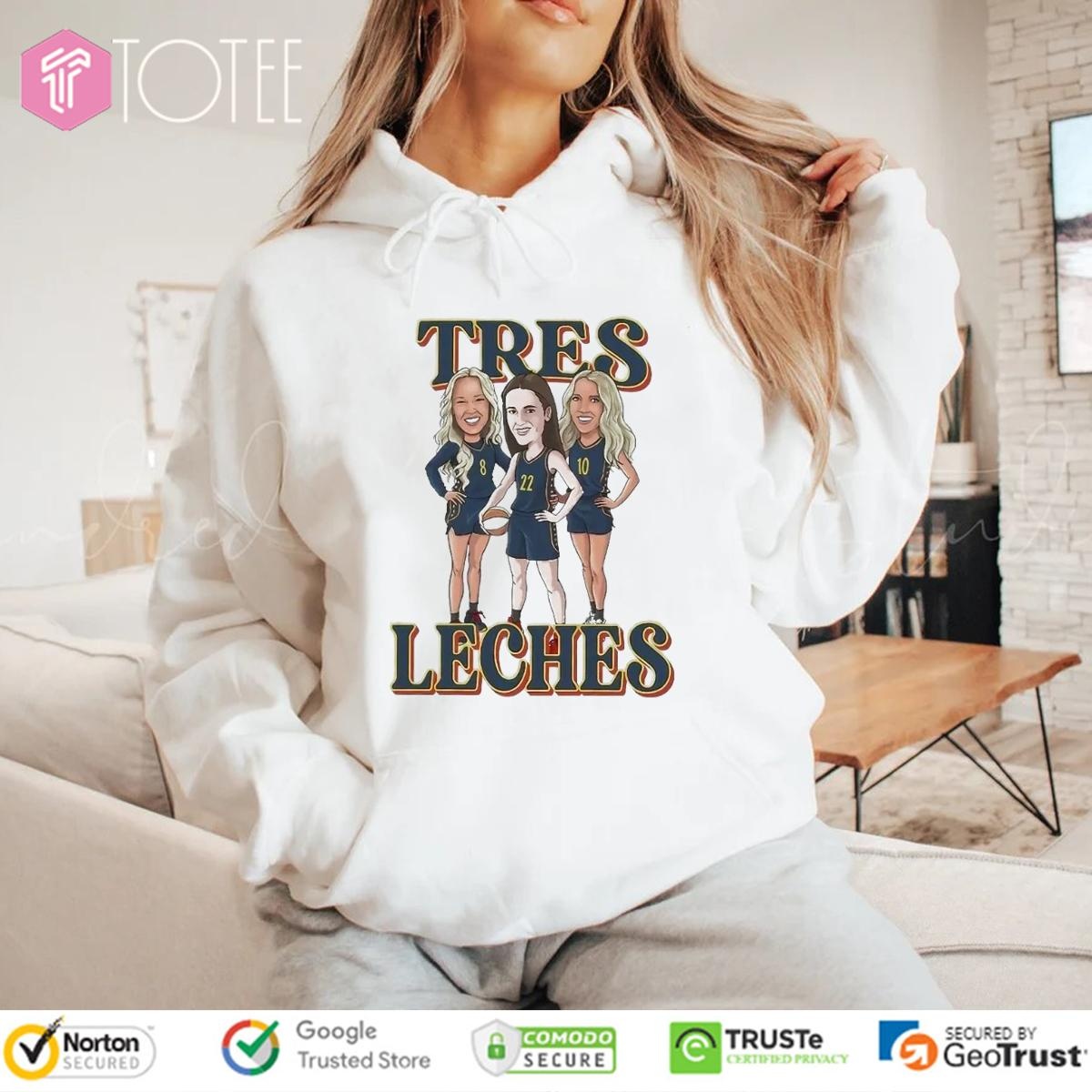Wnba Tres Leches Caitlin Clark Lexie Hull Sophie Cunningham Ver Cartoon T-shirt 2