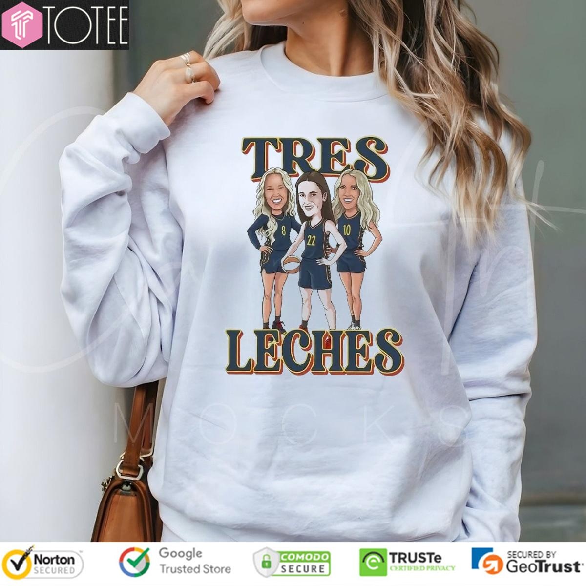 Wnba Tres Leches Caitlin Clark Lexie Hull Sophie Cunningham Ver Cartoon T-shirt 3