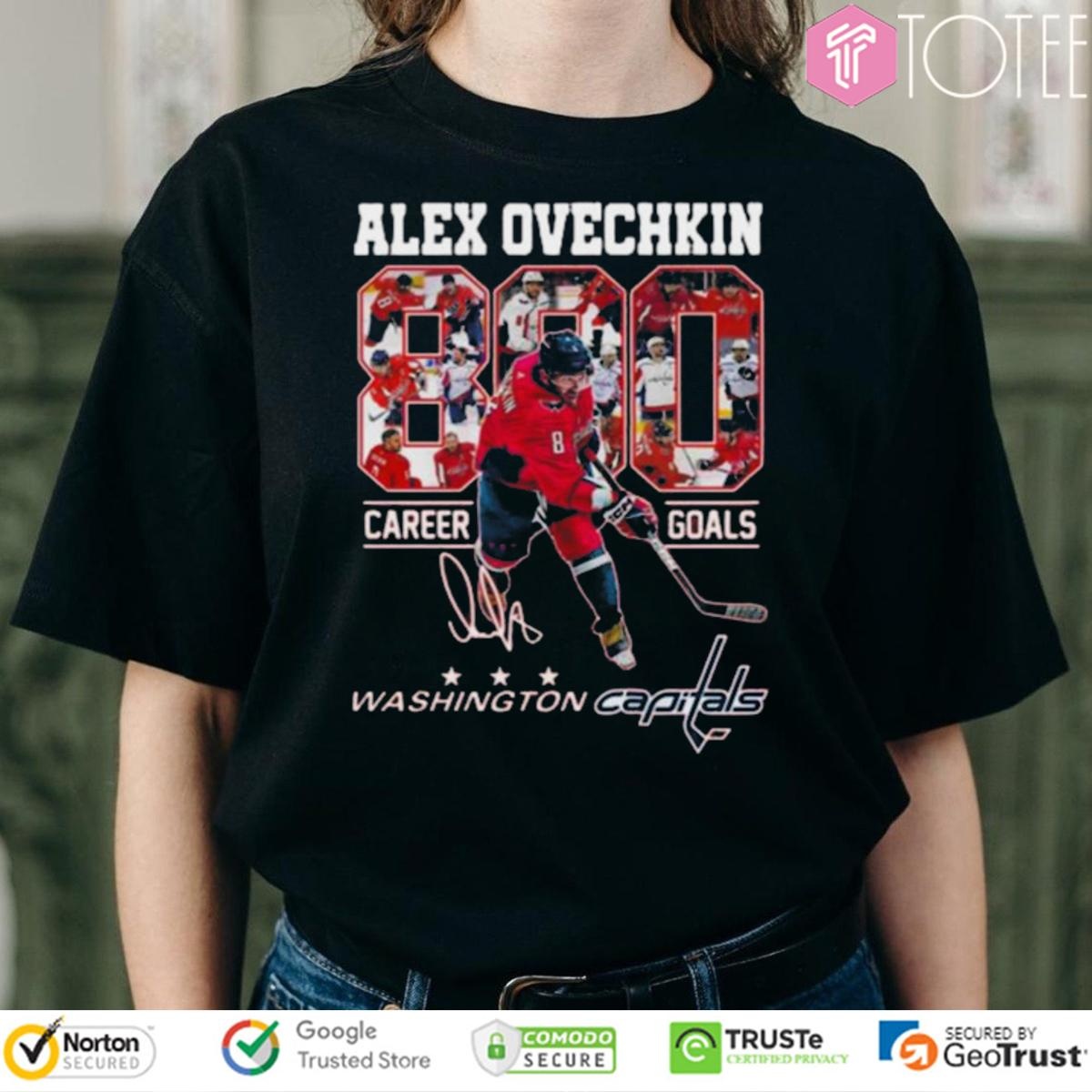 Alex Ovechkin 890 Career Goals Washington Capitals Signature T-shirt 1